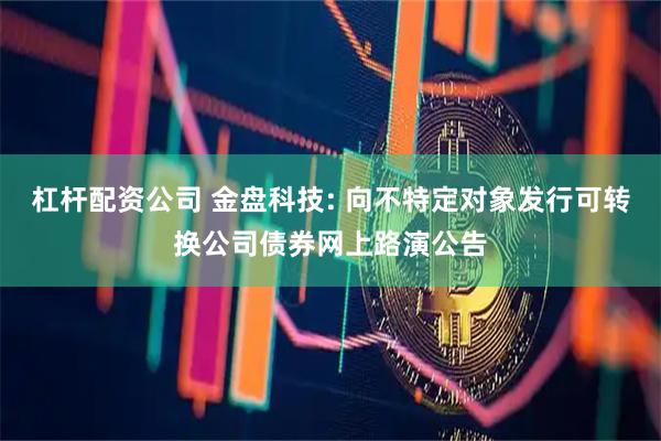 杠杆配资公司 金盘科技: 向不特定对象发行可转换公司债券网上路演公告